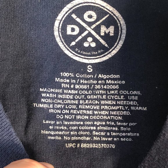 DOM Men's Small Shirt I'm Done Peopling Navy Graphic Mountain Sunset Retro Vibes - Picture 7 of 7